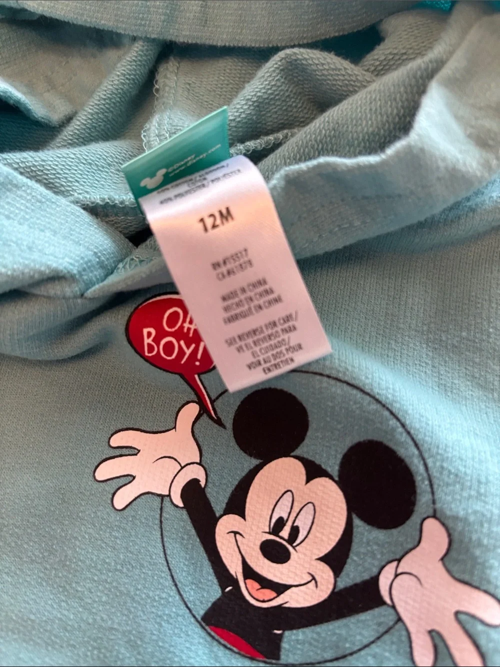 Disney Mickey Mouse Hooded Kids Short Set - Light Teal & Gray sets